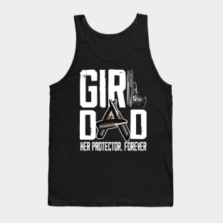 Mens Girl Dad Her Solder Forever Proud Fathers Day Dad of Girls Tank Top